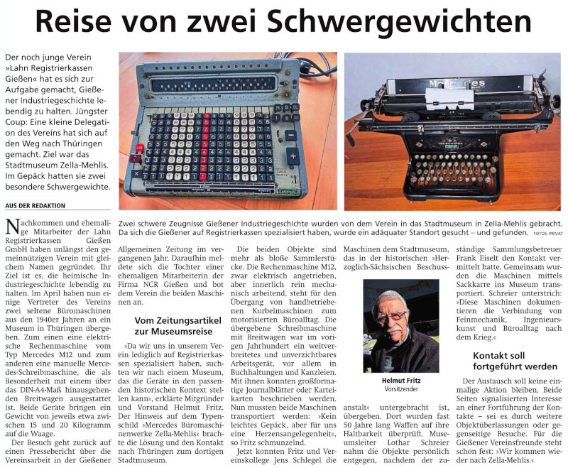 Bericht in der Gießener Allgemeinen Zeitung vom 20.09.2025