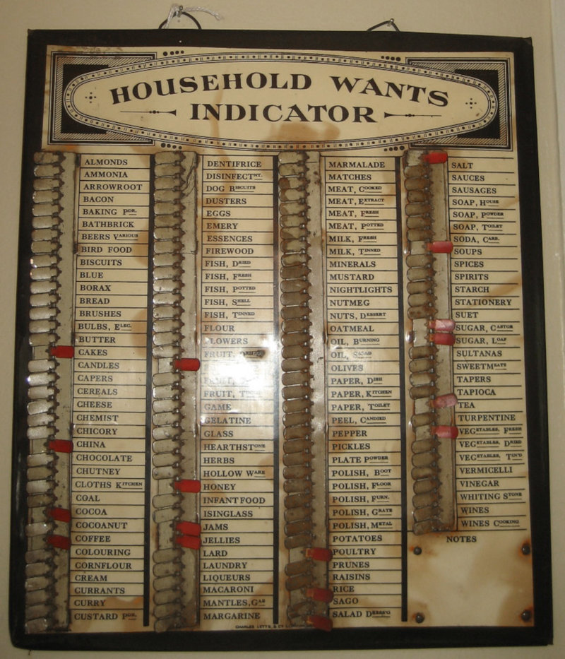 Englische Merktafel Englische Merktafel