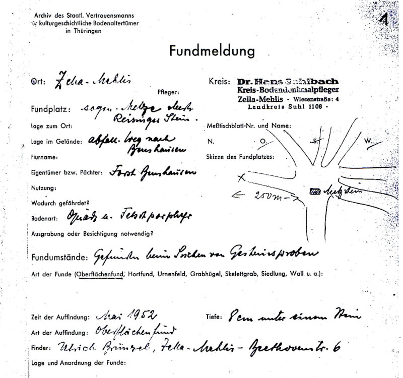 Fundmeldung Fundmeldung