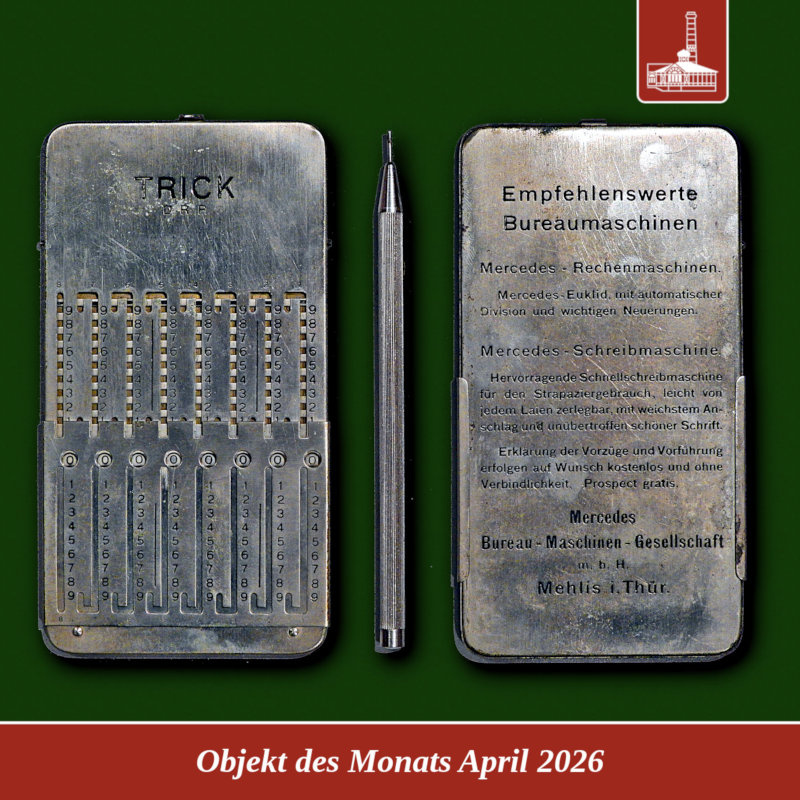 Objekt des Monats April 2026 ‒ Griffeladdierer „TRICK“ Objekt des Monats April 2026 ‒ Griffeladdierer „TRICK“