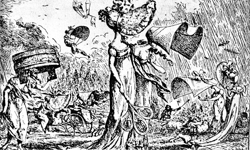   Karikatur auf die Schute, Grafik Christoph Haller von Hallerstein, 1810.
