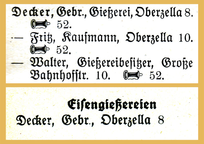Adressbuch Zella-Mehlis aus dem Jahre 1925