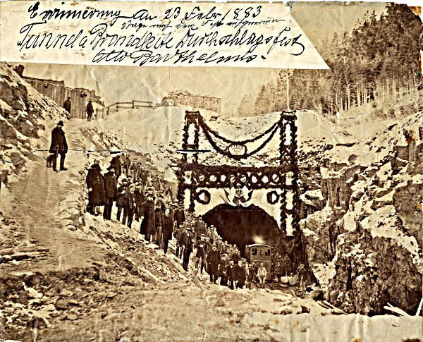 Einweihung des Brandleite-Tunnels 1883 Einweihung des Brandleite-Tunnels 1883